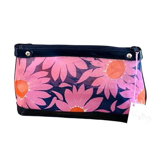 New with Tags Vera Bradley Loves Me Cosmetic Bag 12" Long - Picture 12 of 12